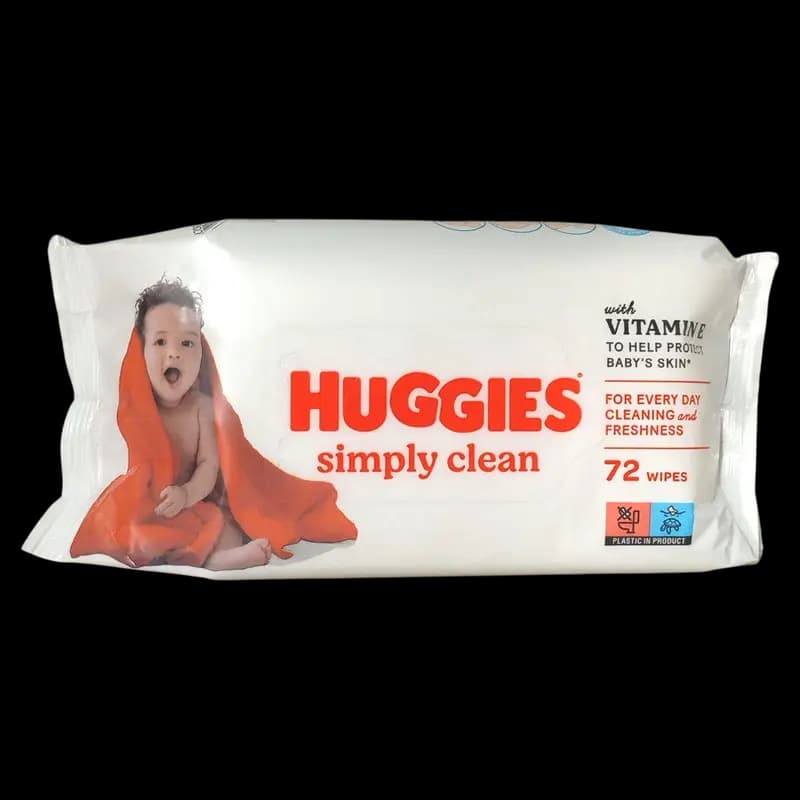 Baby Wipes Simply Clean Huggies 72's x 1 - 5029053582238 (#1)