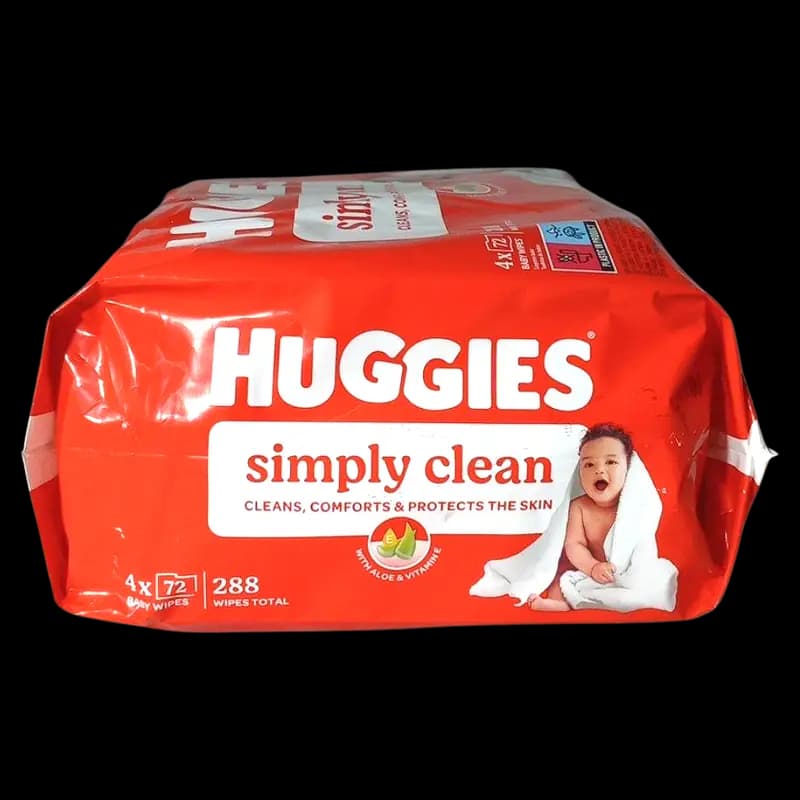 Baby Wipes Simply Clean Huggies (72'sx4) x 1 - 5029053582245 (#1)