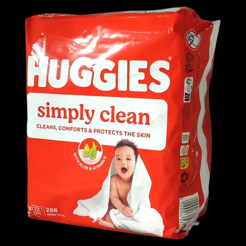 Baby Wipes Simply Clean Huggies (72'sx4) x 1 - 5029053582245 (#1)