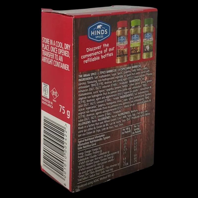 Seasoning Braai Spice 80g Hinds x 1 - 6001010002422 (#2)