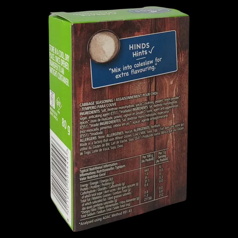 Seasoning Cabbage 80g Hinds x 1 - 6001010002446 (#2)