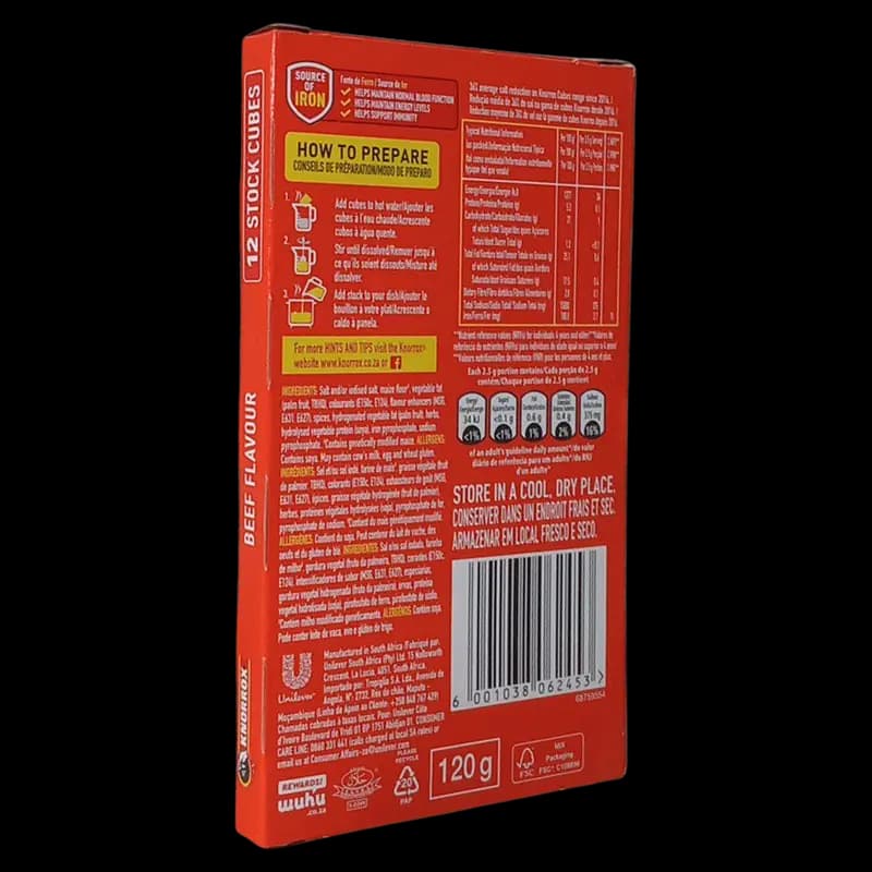 Knorrox Stock Cubes Beef 12's x 1 - 6001038062453 (#2)