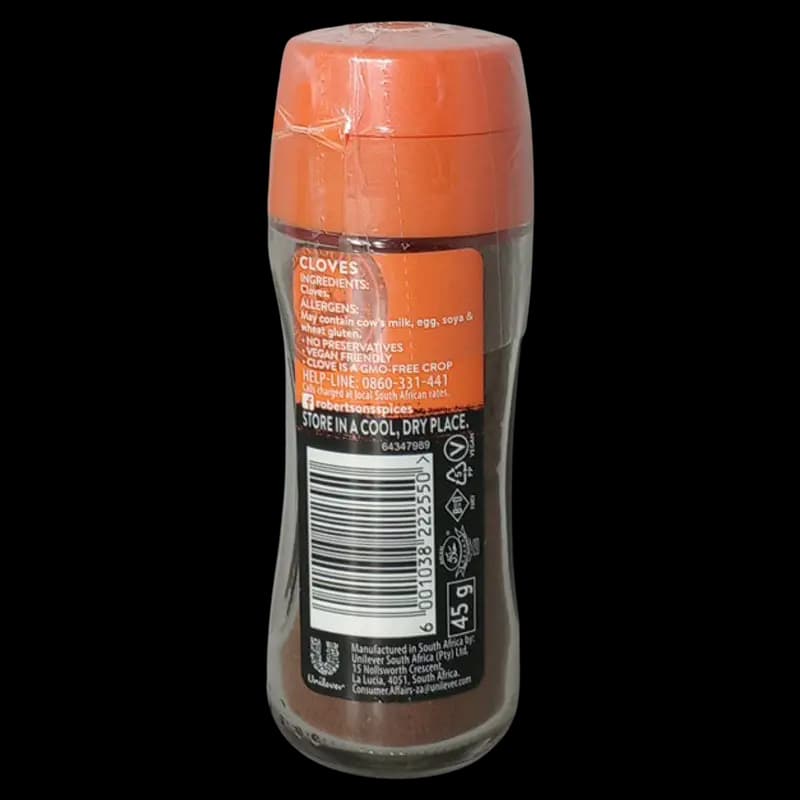 Spice 45g Ground Cloves Rob Bottle x 1 - 6001038222550 (#2)