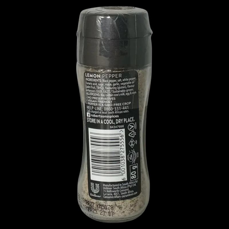 Spice 80g Lemon Pepper Rob Bottle x 1 - 6001038275556 (#2)