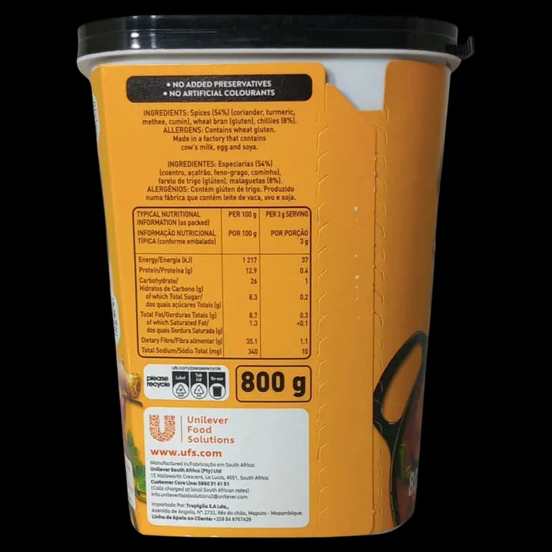 Curry S 800g Rajah Medium x 1 - 6001087305815 (#2)