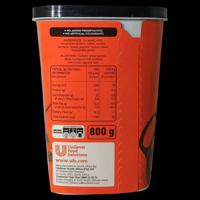 Curry S 800g Rajah Hot x 1 - 6001087305709 (#2)