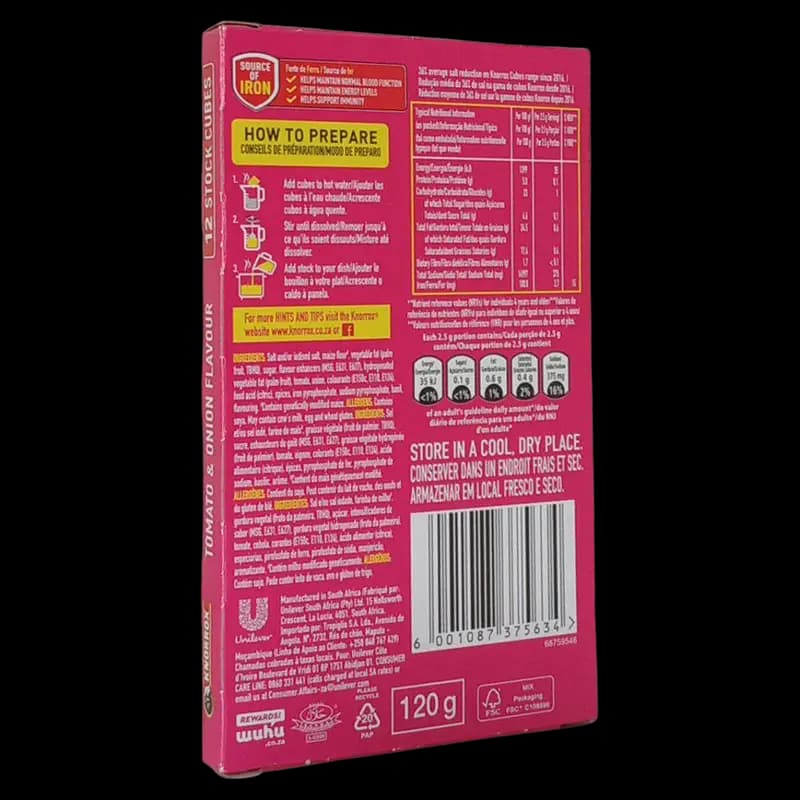 Knorox Cubes Tomato&onion 120g x 1 - 6001087375634 (#2)
