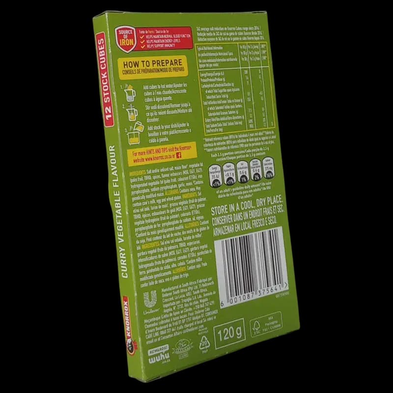 Knorox Cubes Veg Curry 120g x 1 - 6001087375641 (#2)