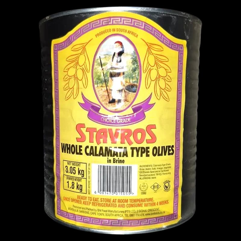 Olives Calamata 3kg Stravros x 1 - 6001470015055 (#1)