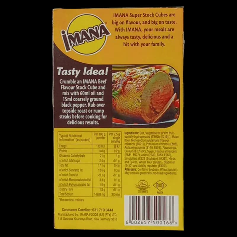 Stock Cubes 12's Beef Imana x 1 - 6002657500166 (#2)
