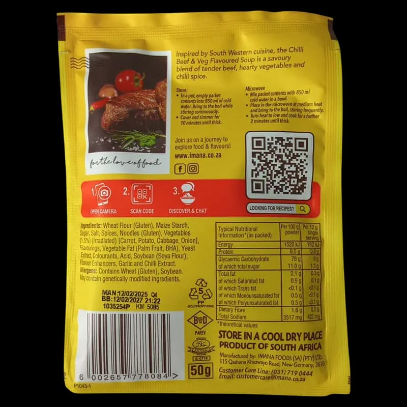 Soup Imana 50g Chili Beef & Veg x 1 - 6002657778084 (#2)