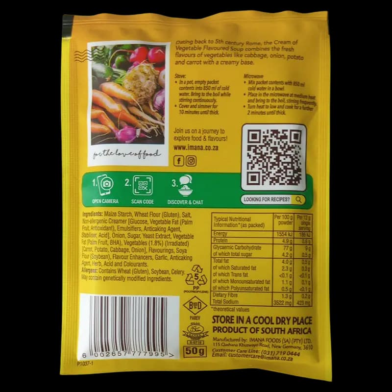 Soup 50g Imana Cream Of Vegetables x 1 - 6002657777995 (#2)