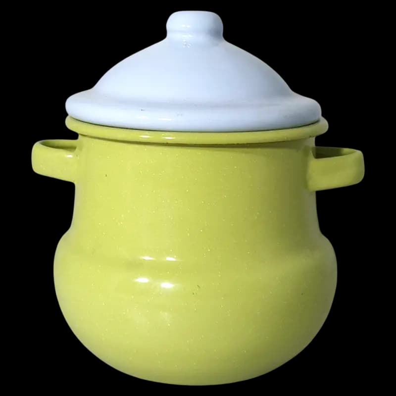 Enamel 9cm Sugar Pot x 1 - 6003000734139 (#1)