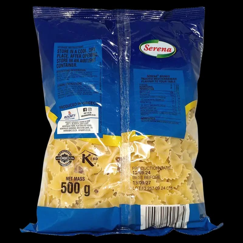 Pasta Farfalle 500g x 1 - 6004791002575 (#2)
