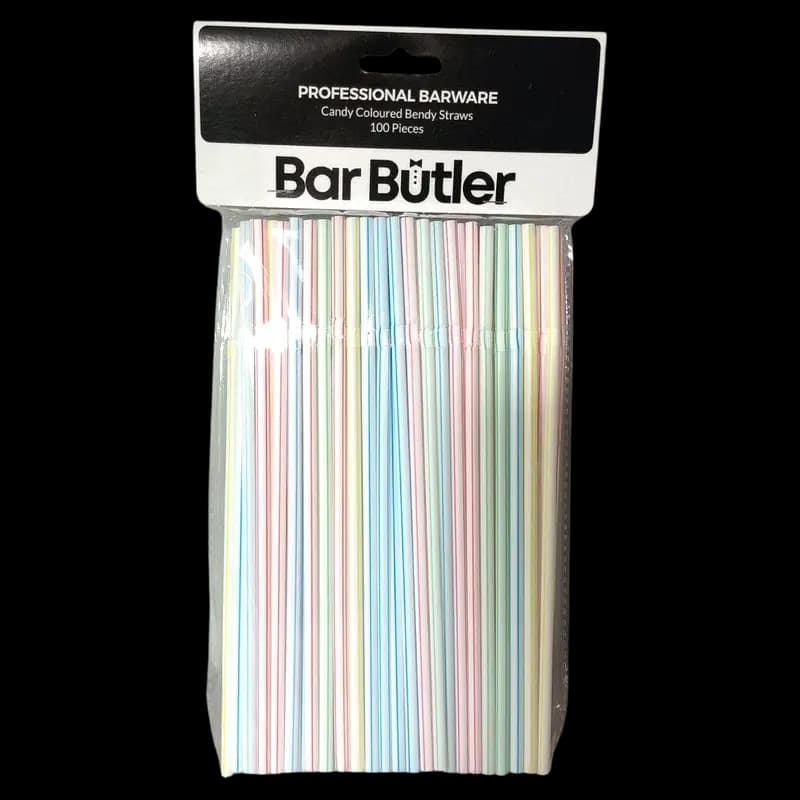 Straws Bendy Coloured 100pc B/Butler x 1 - 6005231281727 (#1)