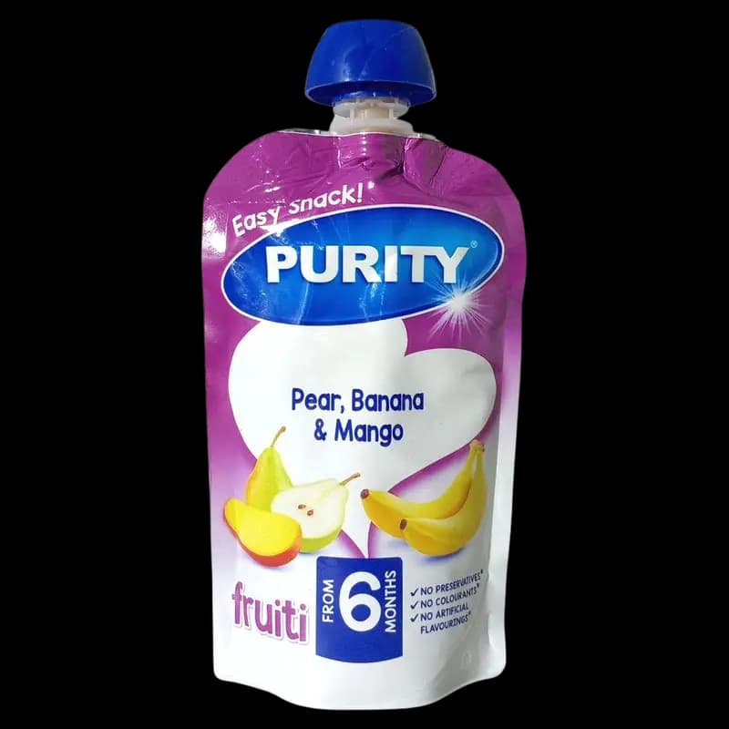Purity 110ml Pureed Pear/Bana&Mango x 1 - 6009516203053 (#1)