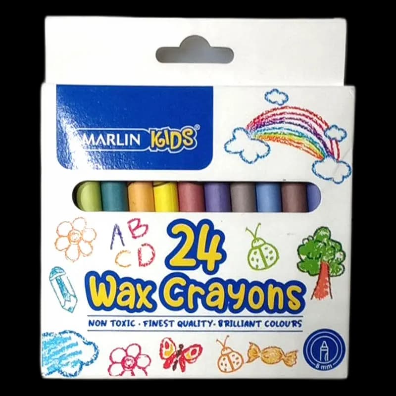 Marlin Wax Crayons 24's 8mm x 1 - 6009608641206 (#1)