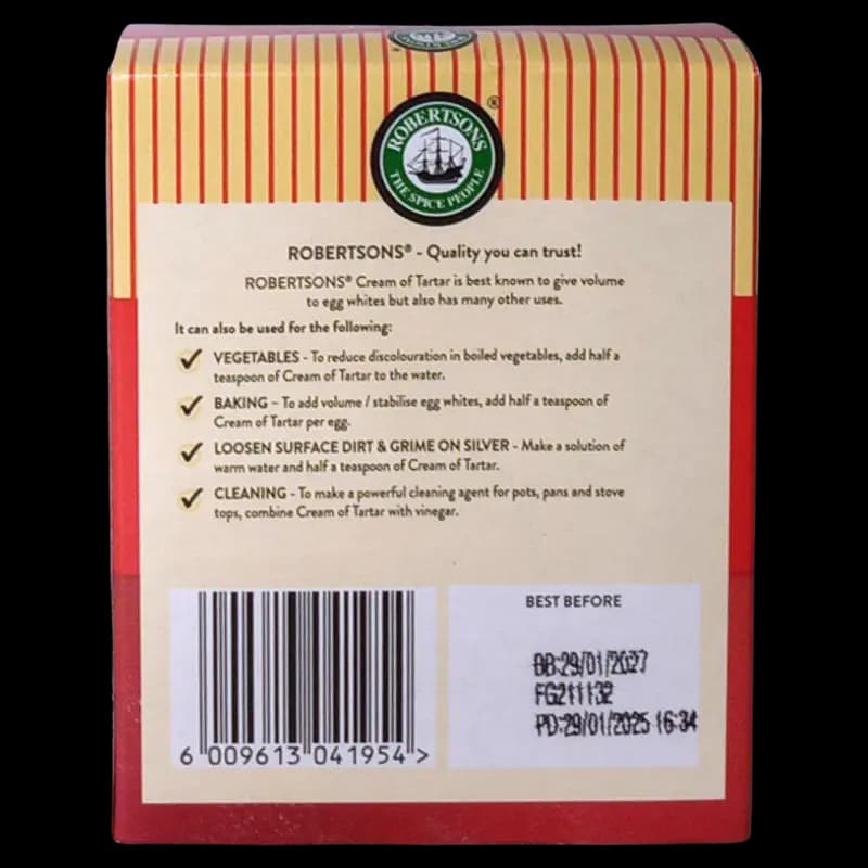 Tartaric Acid 100g Robertsons x 1 - 6009613041961 (#2)