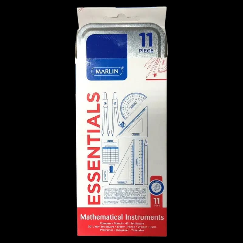 Marlin 11pc Math Set Metal Box x 1 - 6009685850416 (#1)