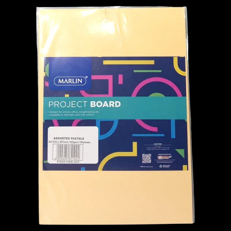 Marlin A4 P/board Pastel 10's x 1 - 6009685851024 (#1)