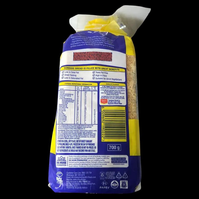 Sunbake Brown Bread 700g x 1 - 6009692190222 (#2)