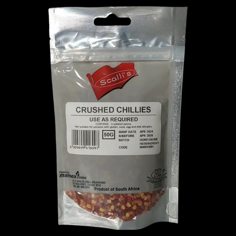 Spice 50g Chilli  Crushed Doy Scalli's x 1 - 6009699416097 (#1)