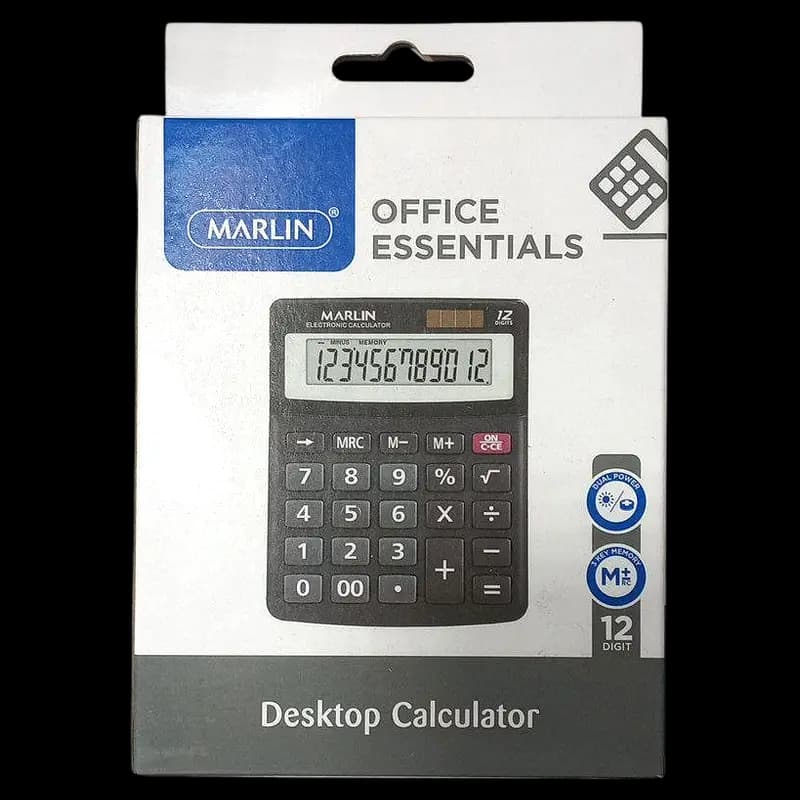 Calculator Marlin 12 Digit  x 1 - 6009699510764 (#1)