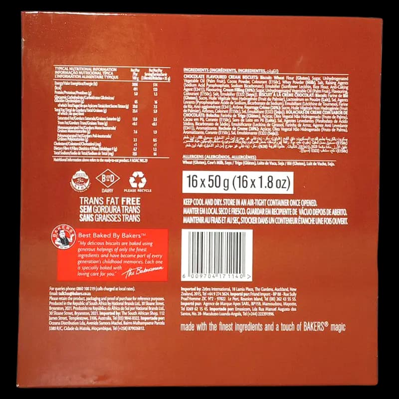 Bisc Bakers 50g T Choc x 1 - 6009704171140 (#2)