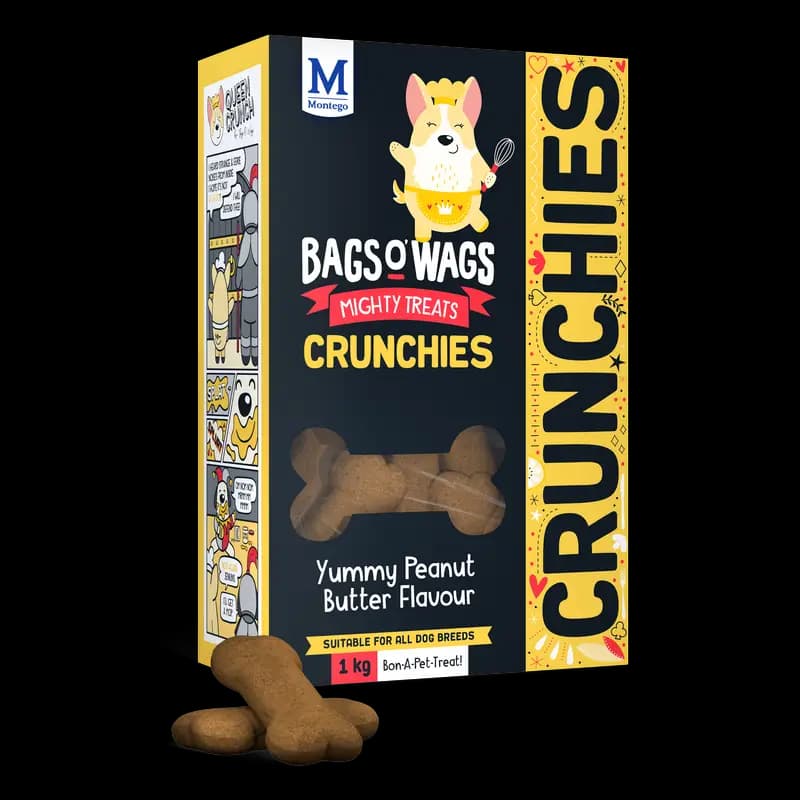 Dog Food 1kg PeanutButter Bagso'Wags Crunchies X1 - 6009686620759 (#1)