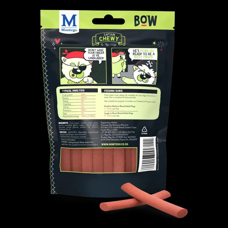 Dog Food 120G Beef Bars Bagso'Wags Chewies X1 - 6009686620841 (#1)
