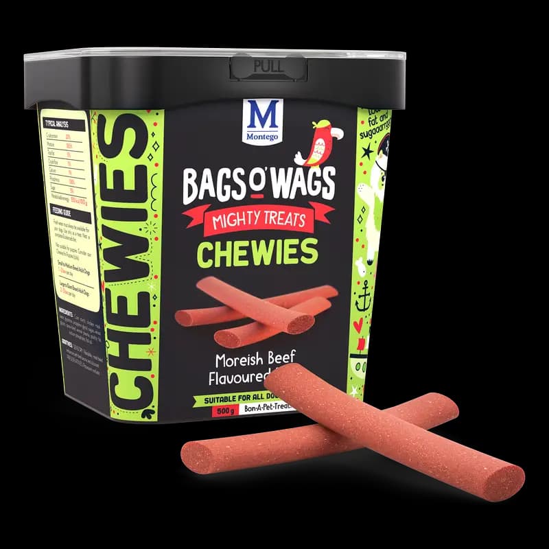 Dog Food 500G Beef Bars Bagso'Wags Chewies X1 - 6009686621312 (#2)