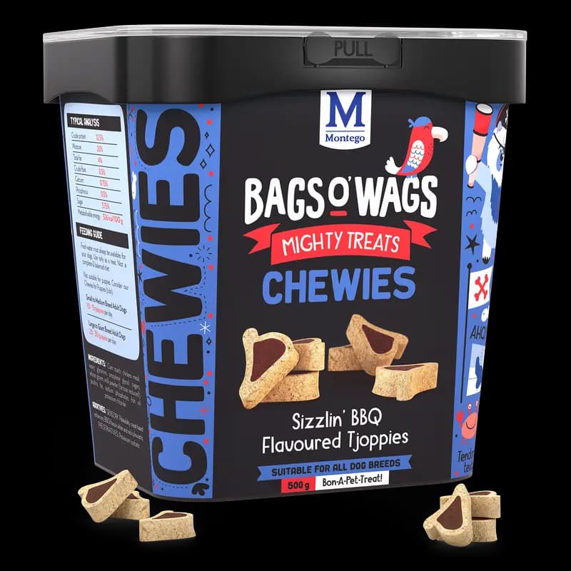 Chewies 500G  Bags O' Wags Bbq Tjoppies x1 - 6009686622869 (#2)