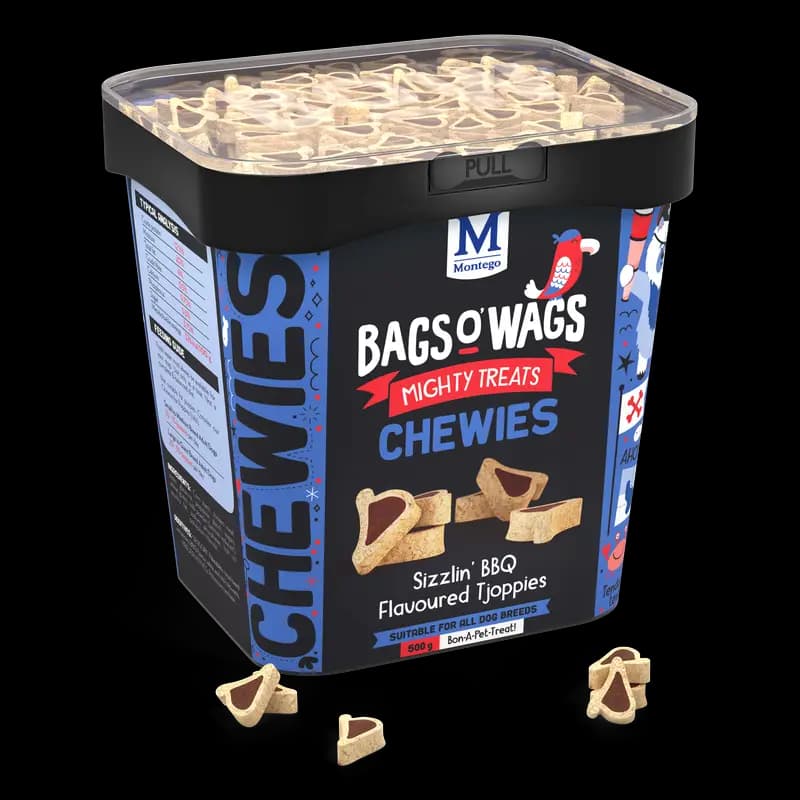 Chewies 500G  Bags O' Wags Bbq Tjoppies x1 - 6009686622869 (#1)