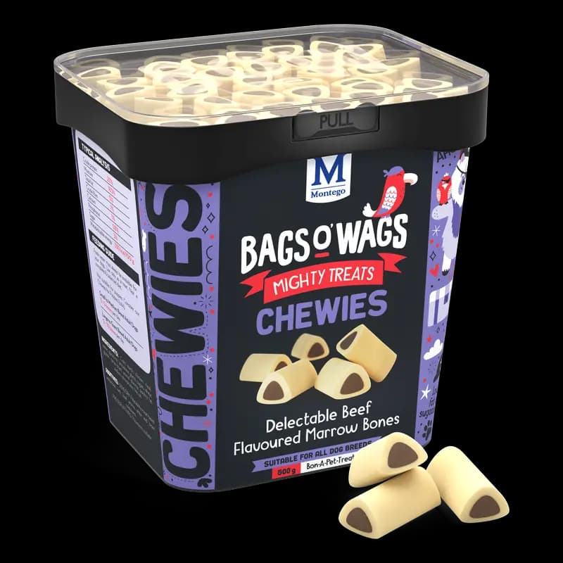 Dog Food 500G Marrow Bones Bagso'Wags Chewies X1 - 6009686621367 (#1)