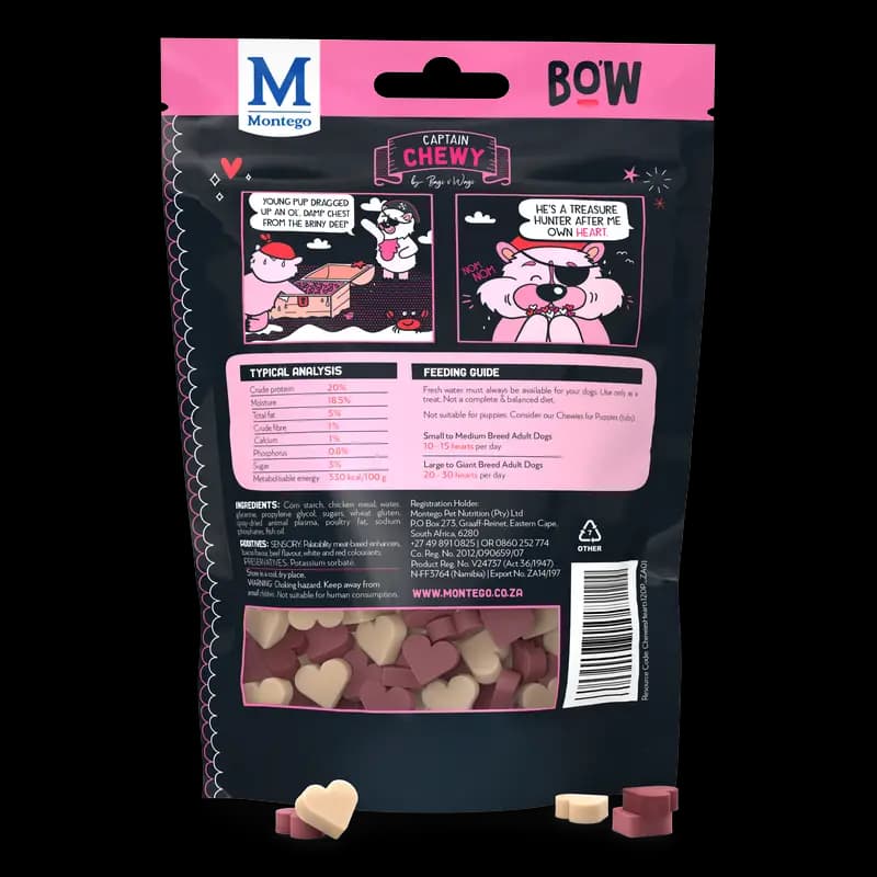 Dog Food 120G Hearts Mix Bagso'Wags Chewies X1 - 6009686621275 (#1)